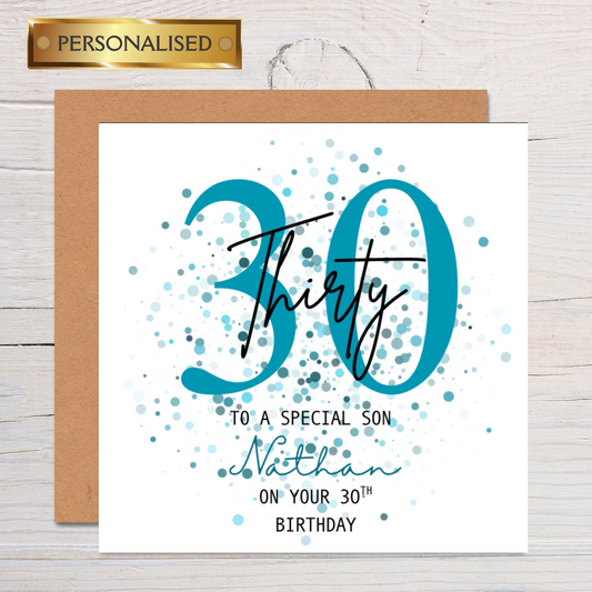 Personalised Male Birthday Card | Custom Age & Relation | Birthday Card for Dad, Son, Brother, Husband, Grandad, Uncle, Friend