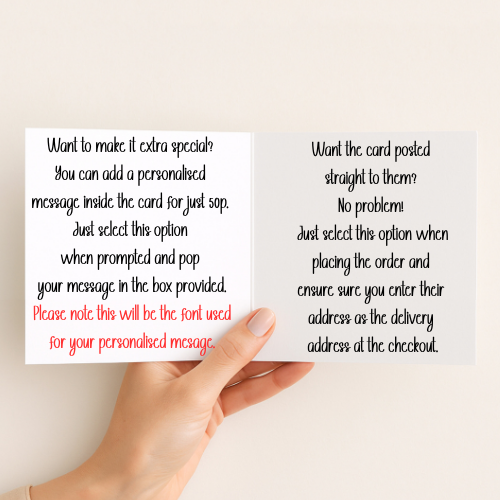 Personalised Birthday Card • Custom Name or Relation • Floral Birthday Card with Balloons • Any Age • Printed Inside Message Option • Handmade Custom Card