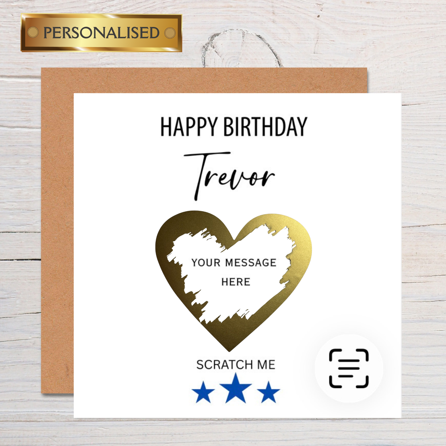 Personalised Scratch Reveal Birthday Card: Surprise Card for Him | Gift Card for Him | Scratch to Reveal Card | Scratch Card for Him