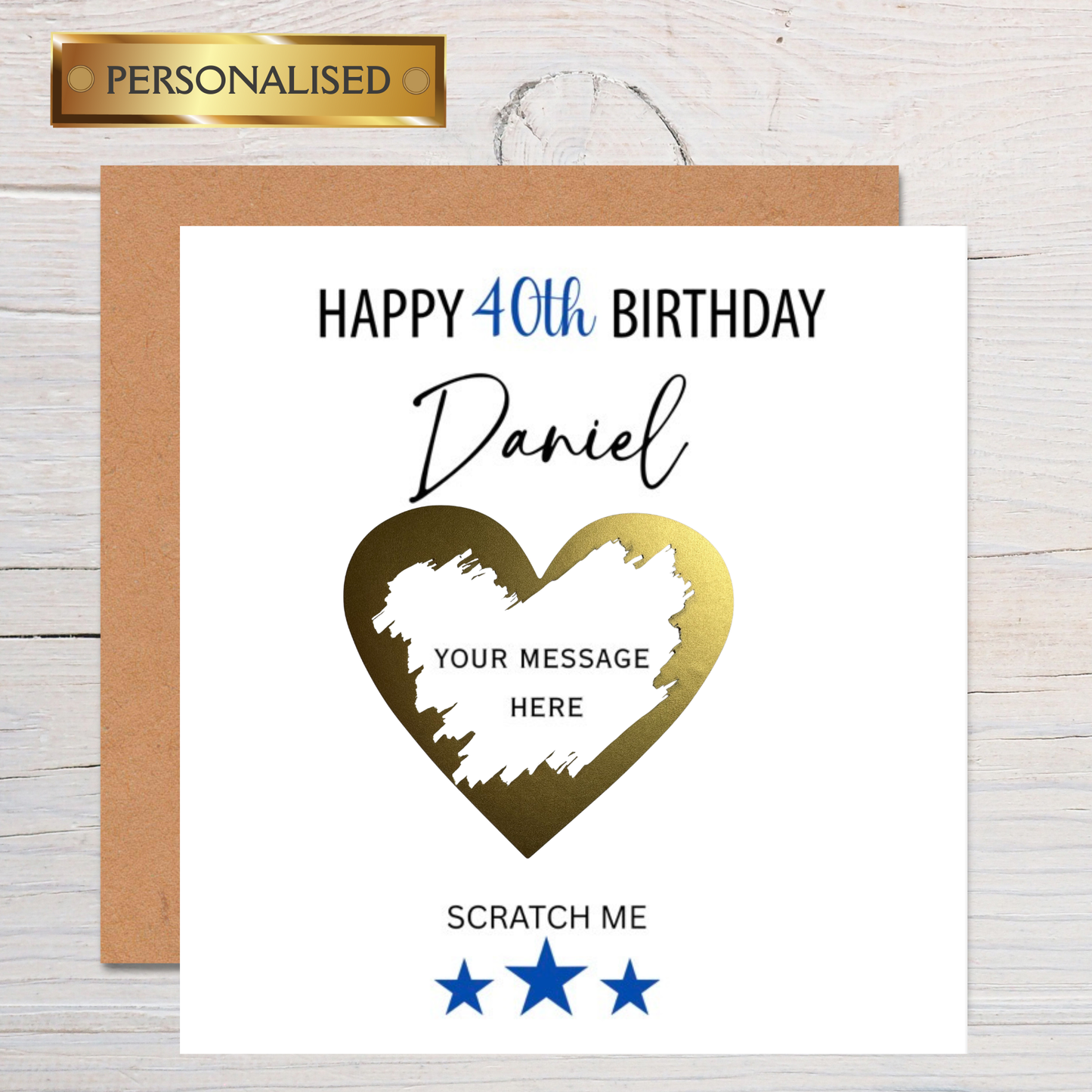 Personalised Scratch Reveal Birthday Card: Milestone Surprise