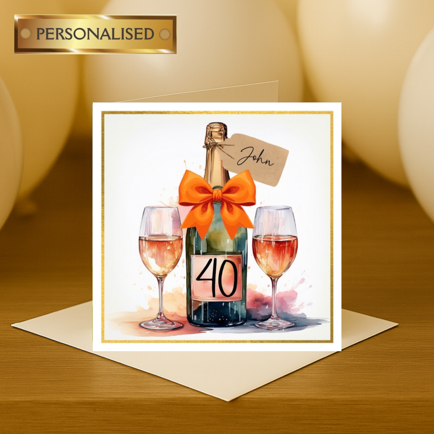 Milestone Birthday Card: 18th, 21st, 30th, 40th, 50th, 60th, 70th, 80th, 90th