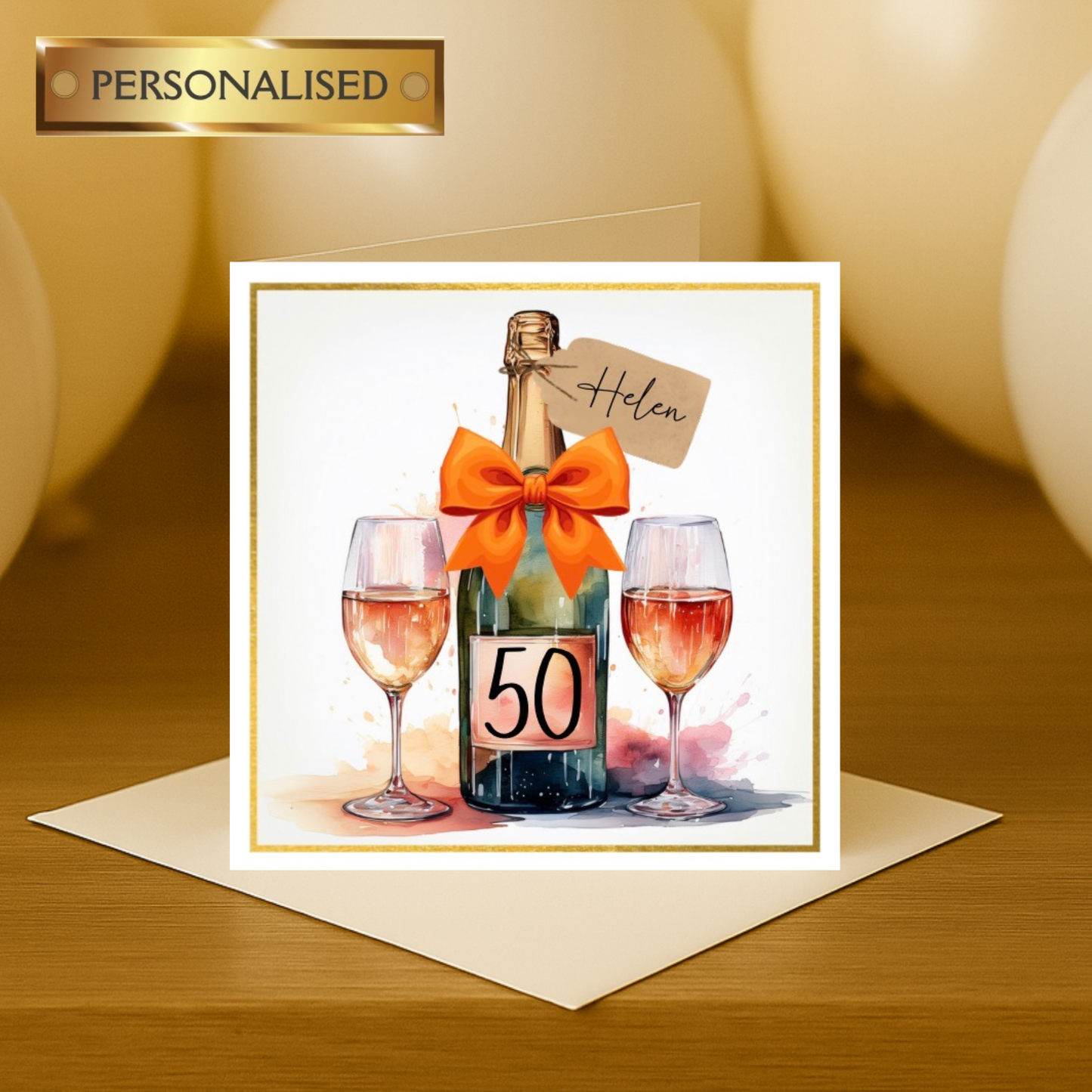 Milestone Birthday Card: 18th, 21st, 30th, 40th, 50th, 60th, 70th, 80th, 90th