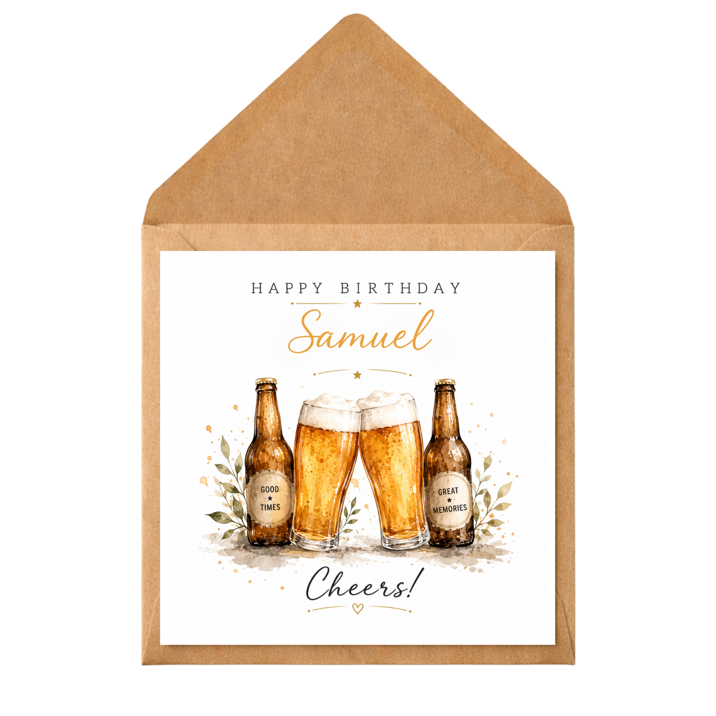 Personalised Beer Birthday Card for Him | Custom Beer Lover Birthday Card | Cheers Birthday Card | Dad Brother Husband Friend