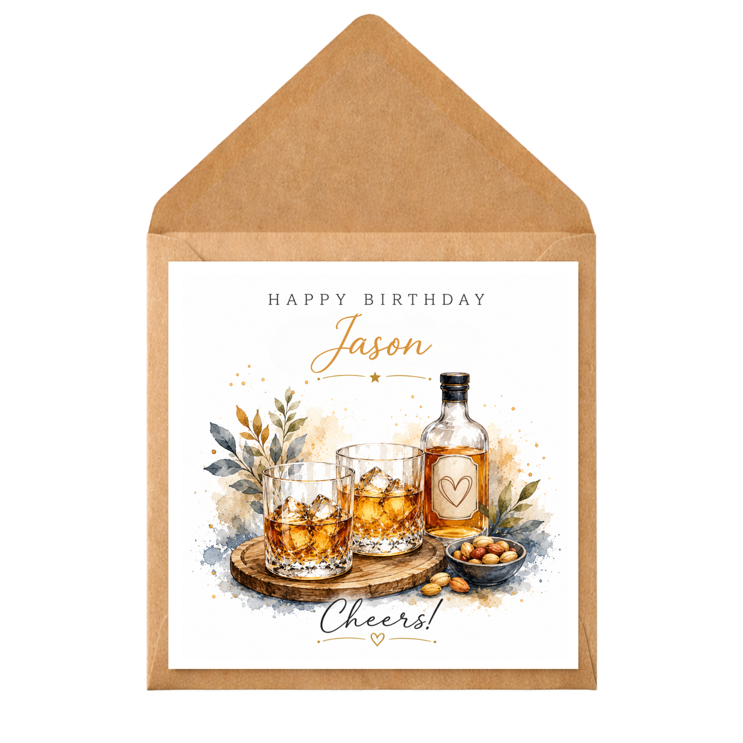 Personalised MilestonePersonalised Whiskey Birthday Card for Him | Custom Whisky Lover Birthday Card | Dad Husband Brother Son Friend Birthday Card
