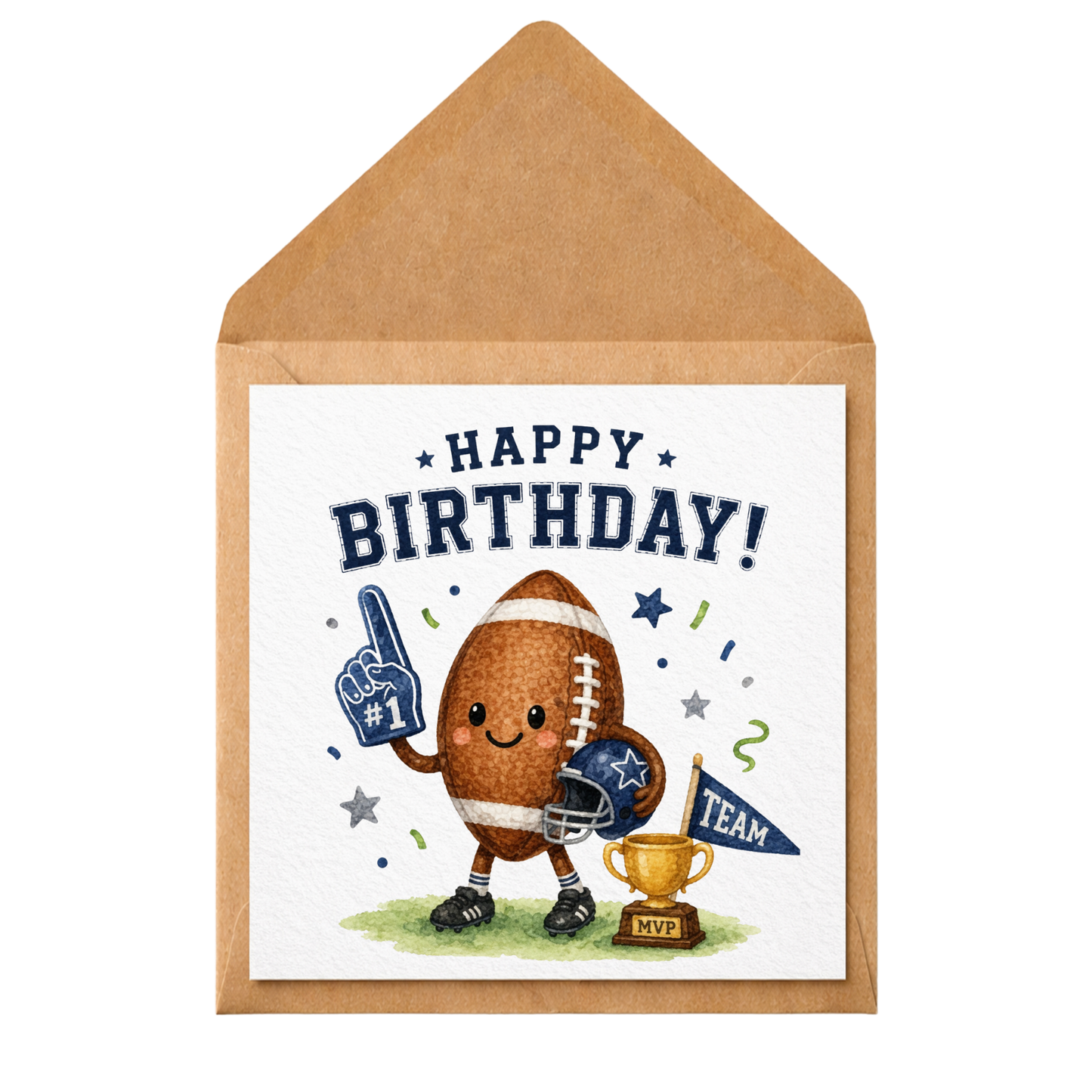 American Football Birthday Card | Sports Birthday Card for Him | Cute Football Card | Handmade Birthday Card | Male Birthday Greeting Card