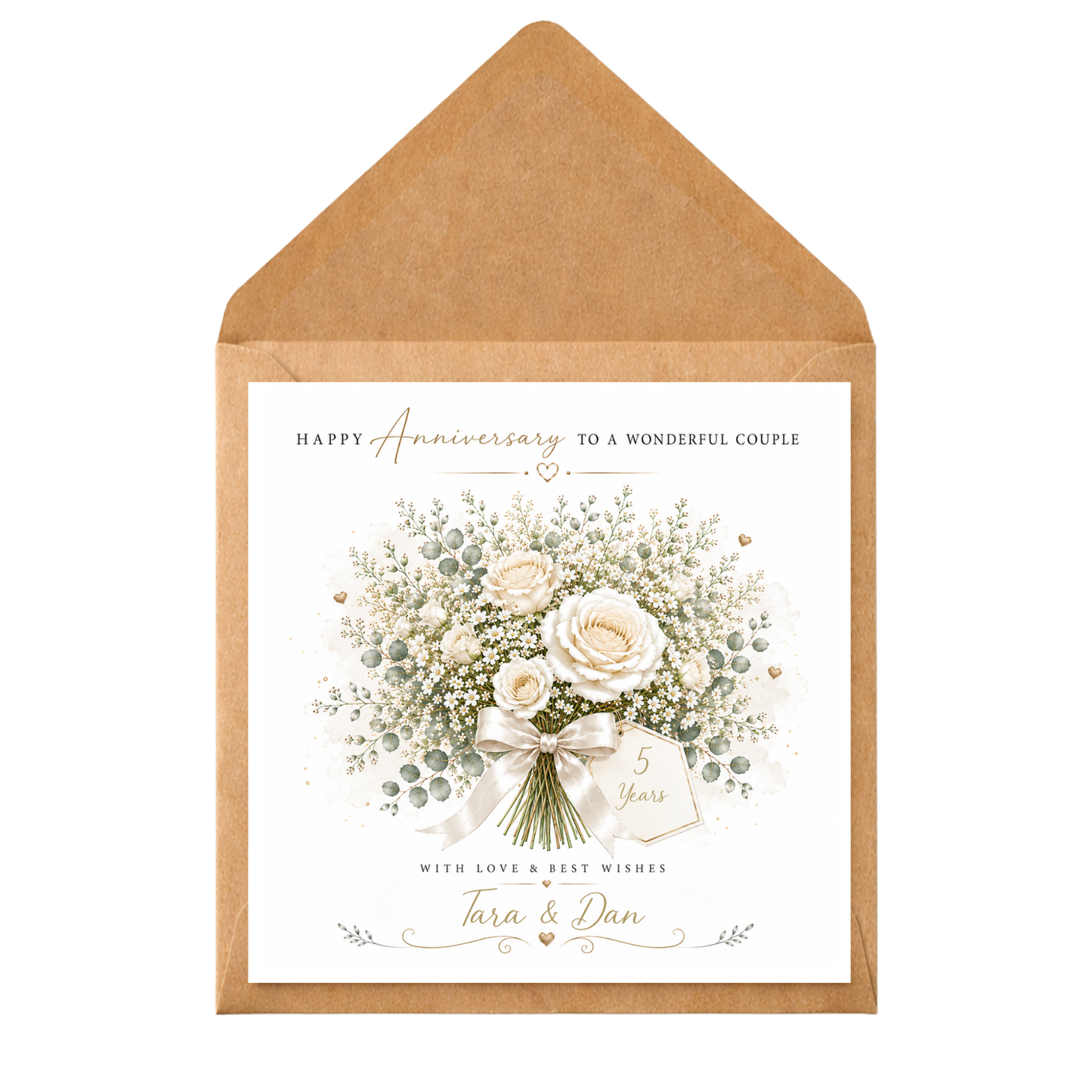 Personalised Anniversary Card, Any Anniversary Milestone Card, Custom Wedding Anniversary Card, Personalised Couple Gift, Any Year