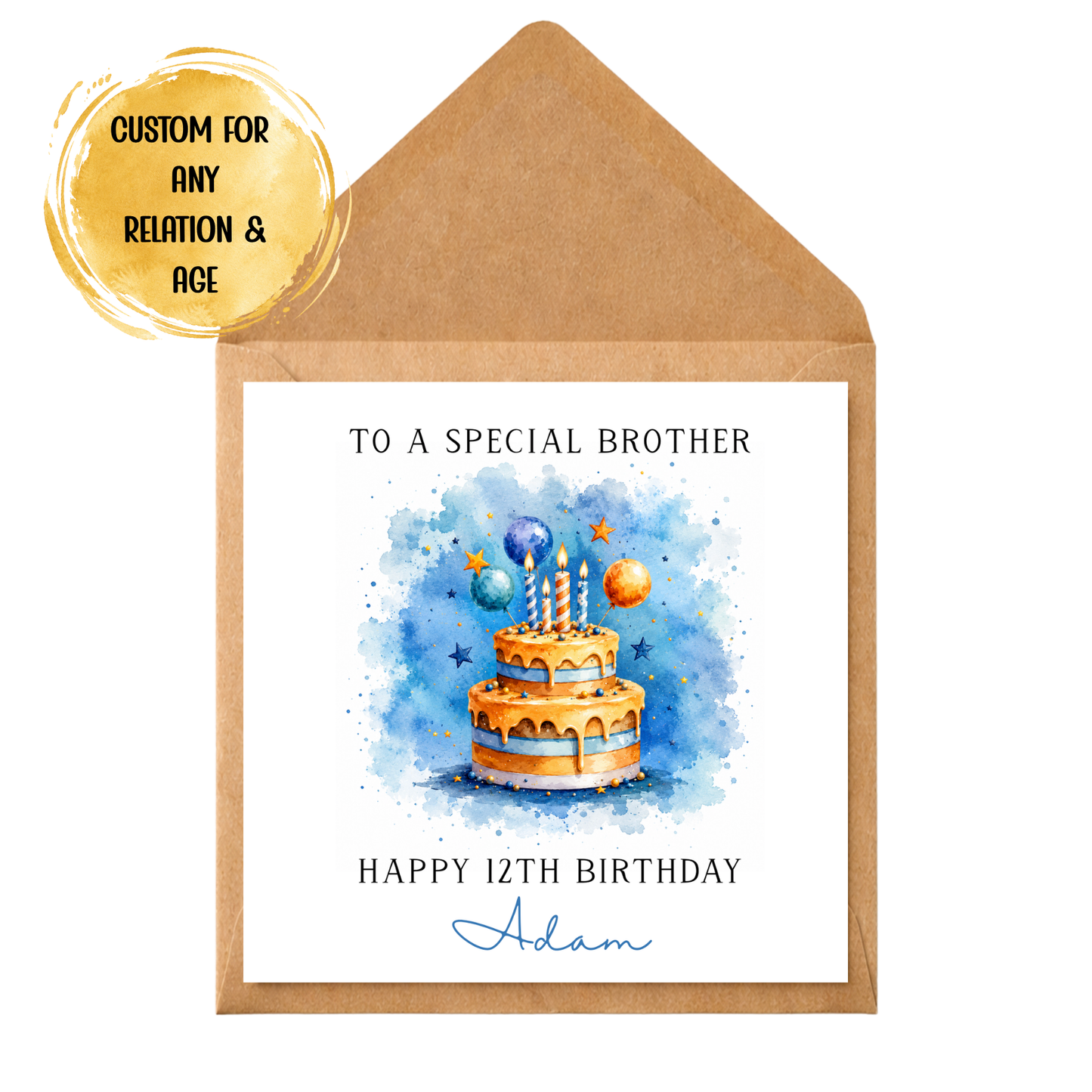 Personalised Brother Birthday Card