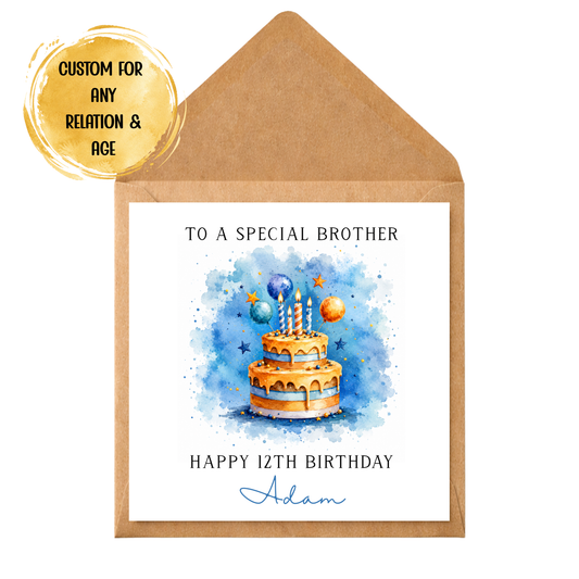 Personalised Brother Birthday Card