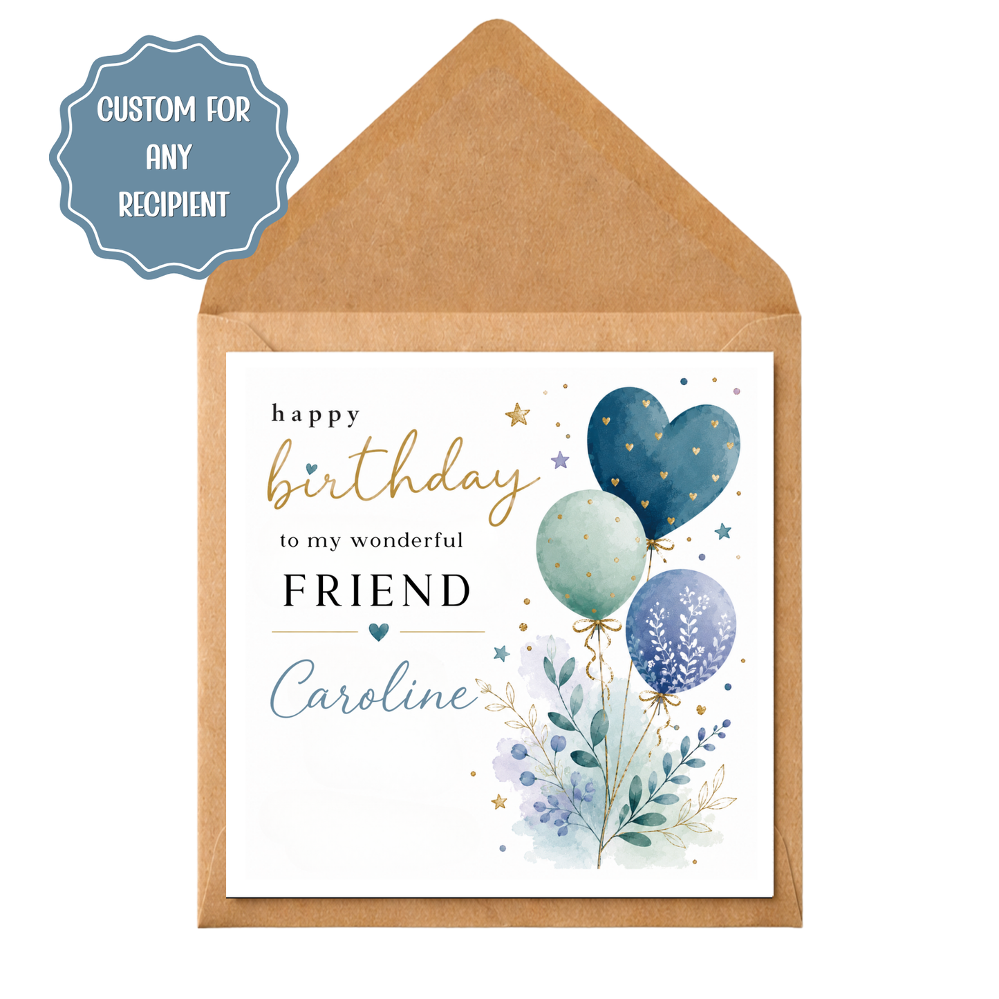 Personalised Birthday Card | Birthday Card Any Recipient | Custom Card for Mum Dad Friend Sister Brother Wife Husband Nan Grandad Niece