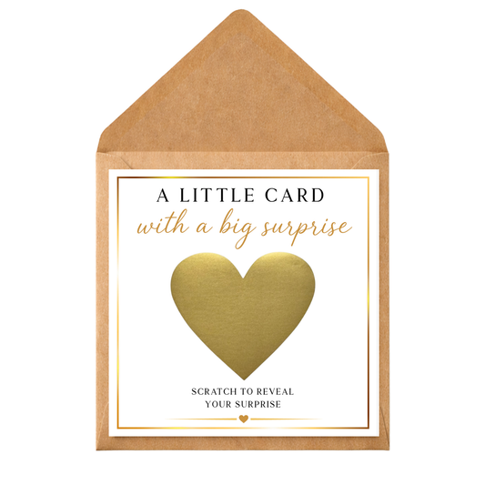 Scratch Off Reveal Card | Personalised Surprise Gift Card | Scratch Heart Card | Gift Reveal Voucher | Custom Surprise Card
