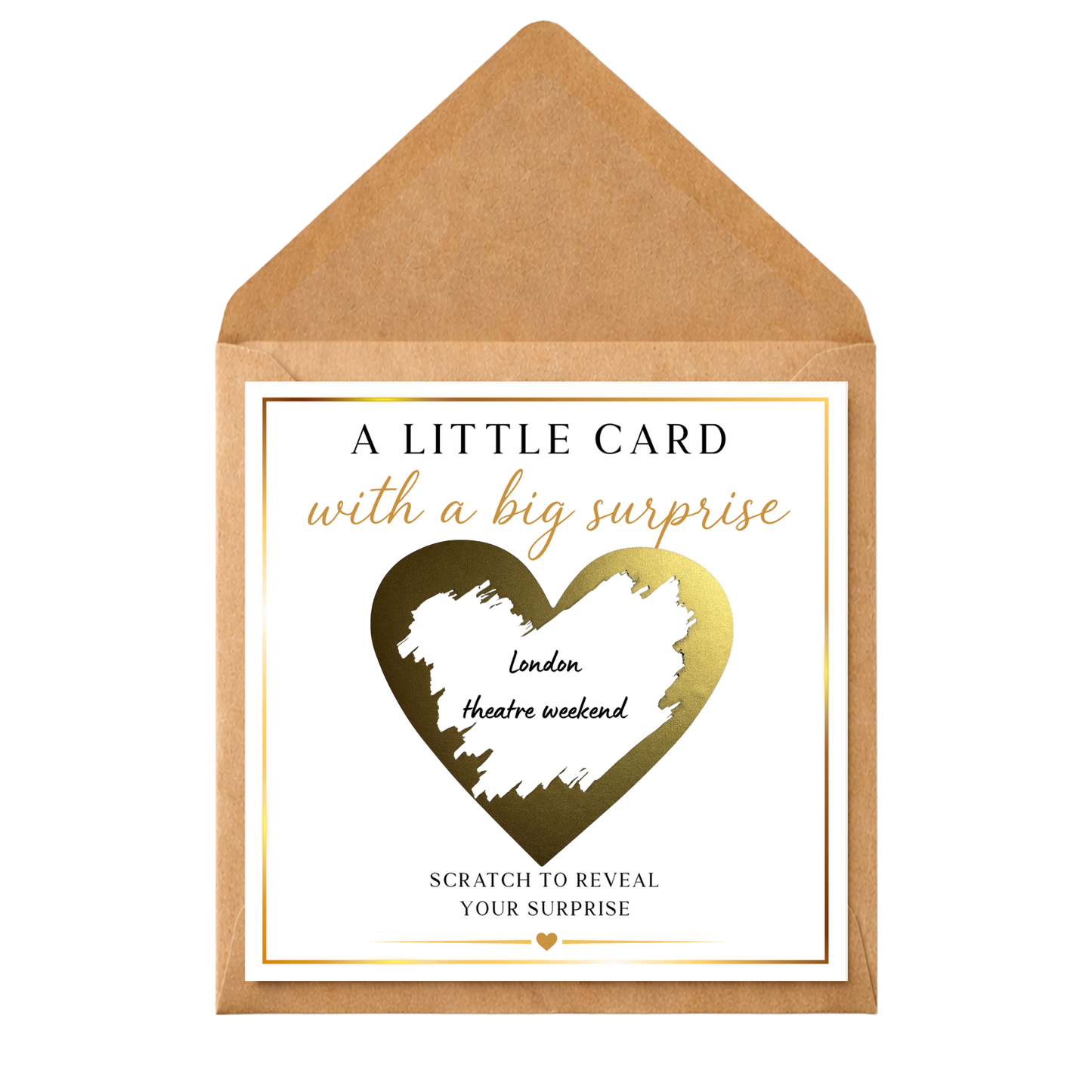 Scratch Off Reveal Card | Personalised Surprise Gift Card | Scratch Heart Card | Gift Reveal Voucher | Custom Surprise Card