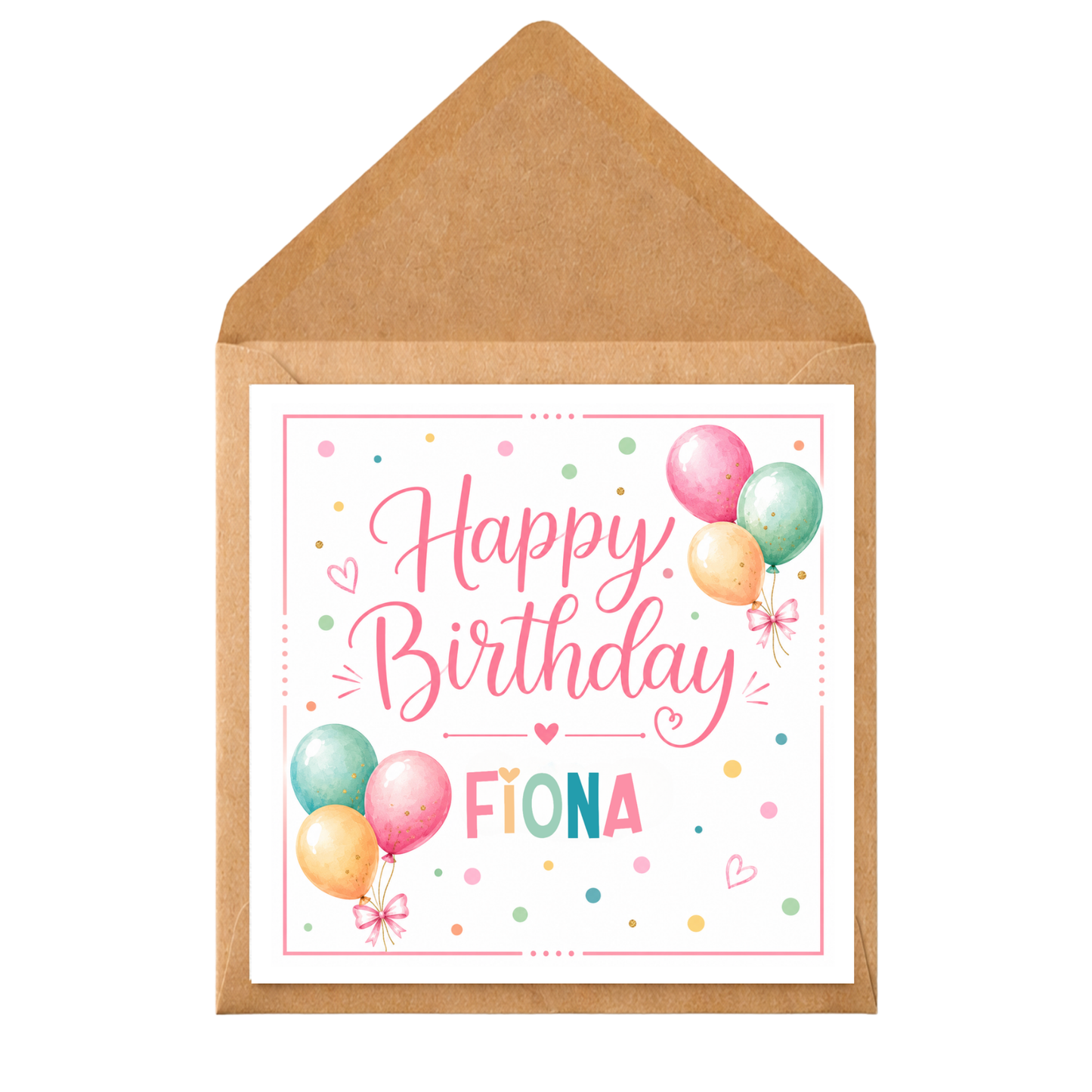 Personalised Happy Birthday Card for Her | Custom Name Birthday Card | Daughter Granddaughter Sister Friend Birthday Card