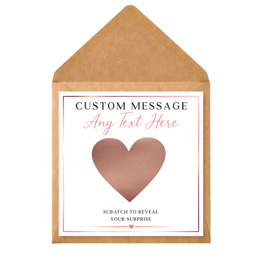 Scratch Reveal Card | Personalised Surprise Reveal Card | Custom Scratch Off Card