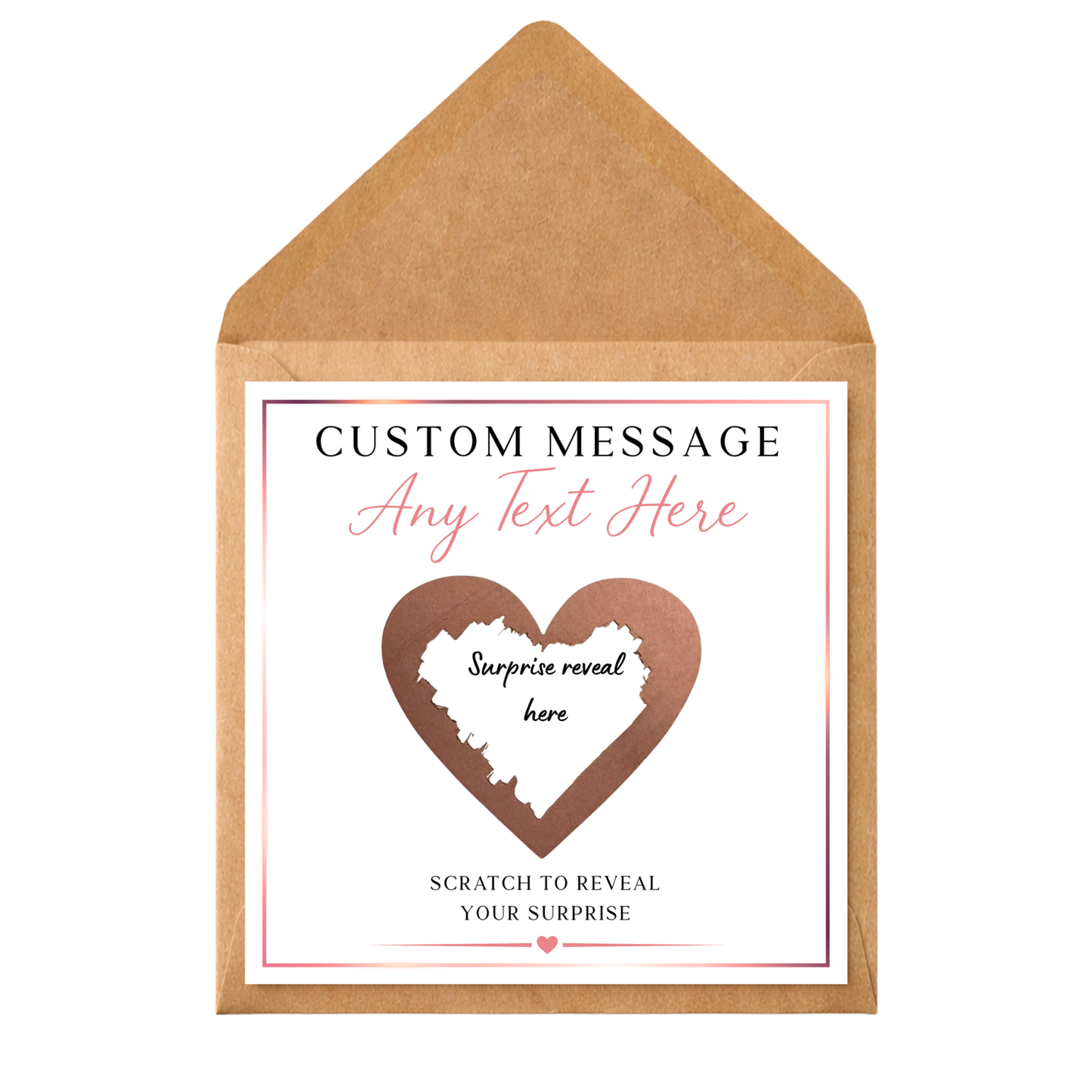 Scratch Reveal Card | Personalised Surprise Reveal Card | Custom Scratch Off Card