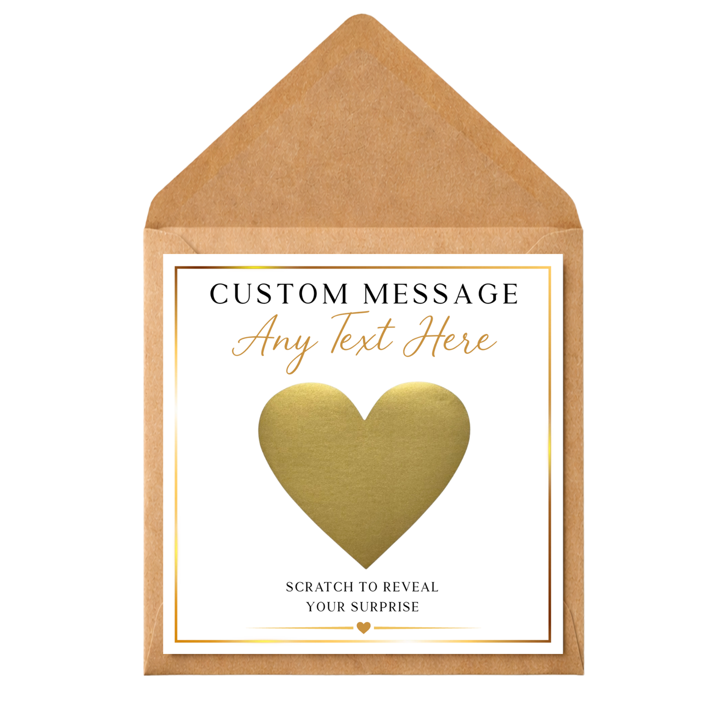 Scratch Reveal Card | Personalised Surprise Reveal Card | Custom Scratch Off Card