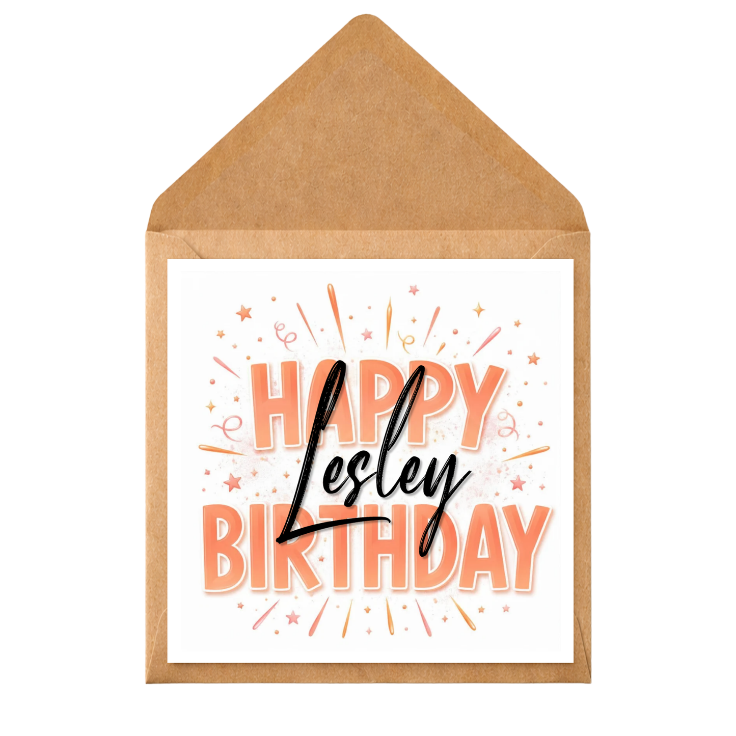 Personalised Happy Birthday Card | Custom Name Birthday Card | Any Name or Relation | Modern Birthday Card | Personalised Greeting Card
