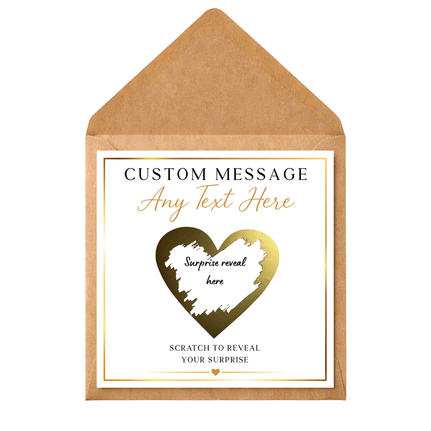 Scratch Reveal Card | Personalised Surprise Reveal Card | Custom Scratch Off Card