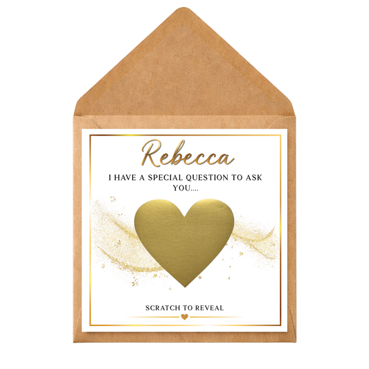 Personalised Scratch Reveal Card | Custom Scratch Off Question Card | Hidden Message Card | Will You Marry Me | Any Occasion | Scratch Card