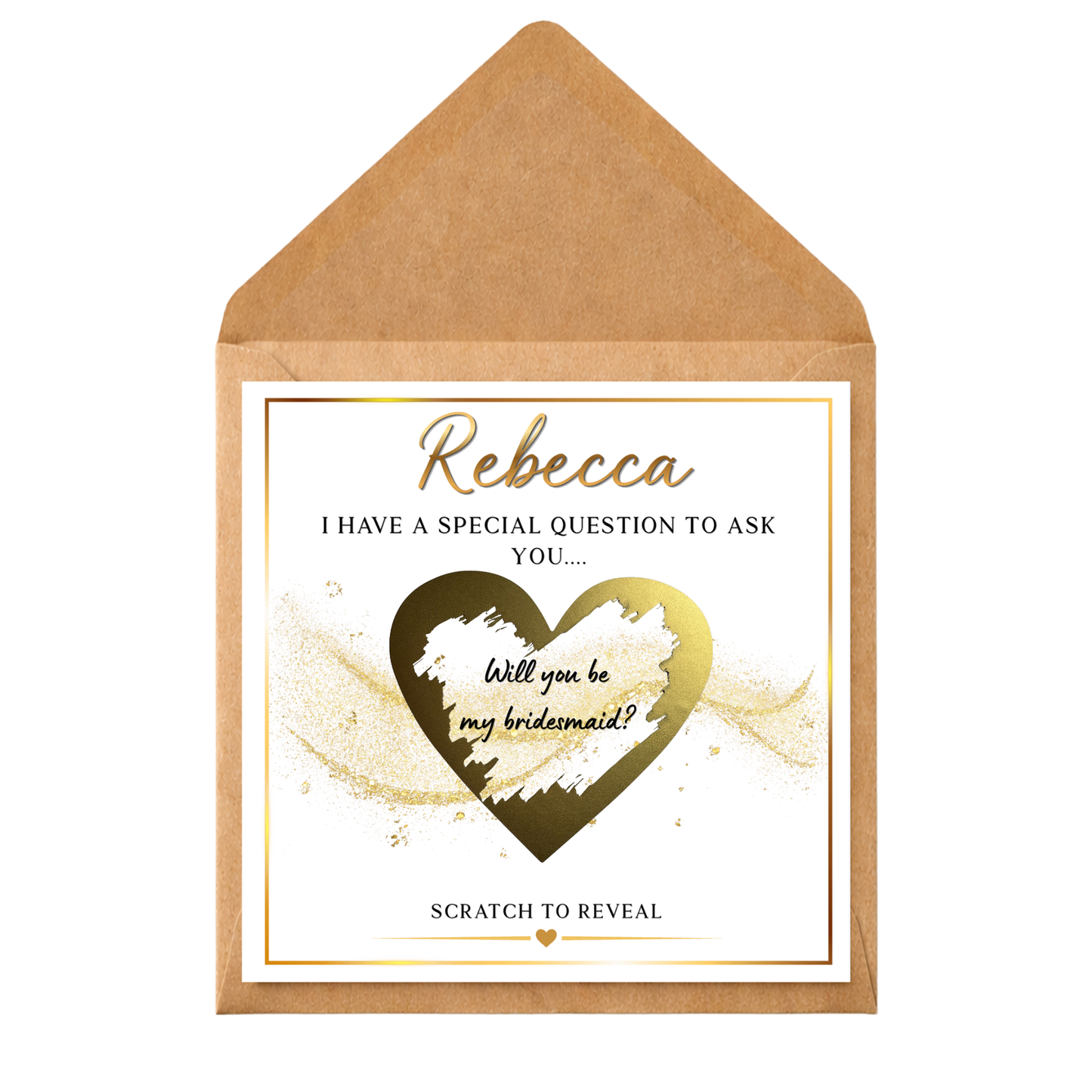 Personalised Scratch Reveal Card | Custom Scratch Off Question Card | Hidden Message Card | Will You Marry Me | Any Occasion | Scratch Card