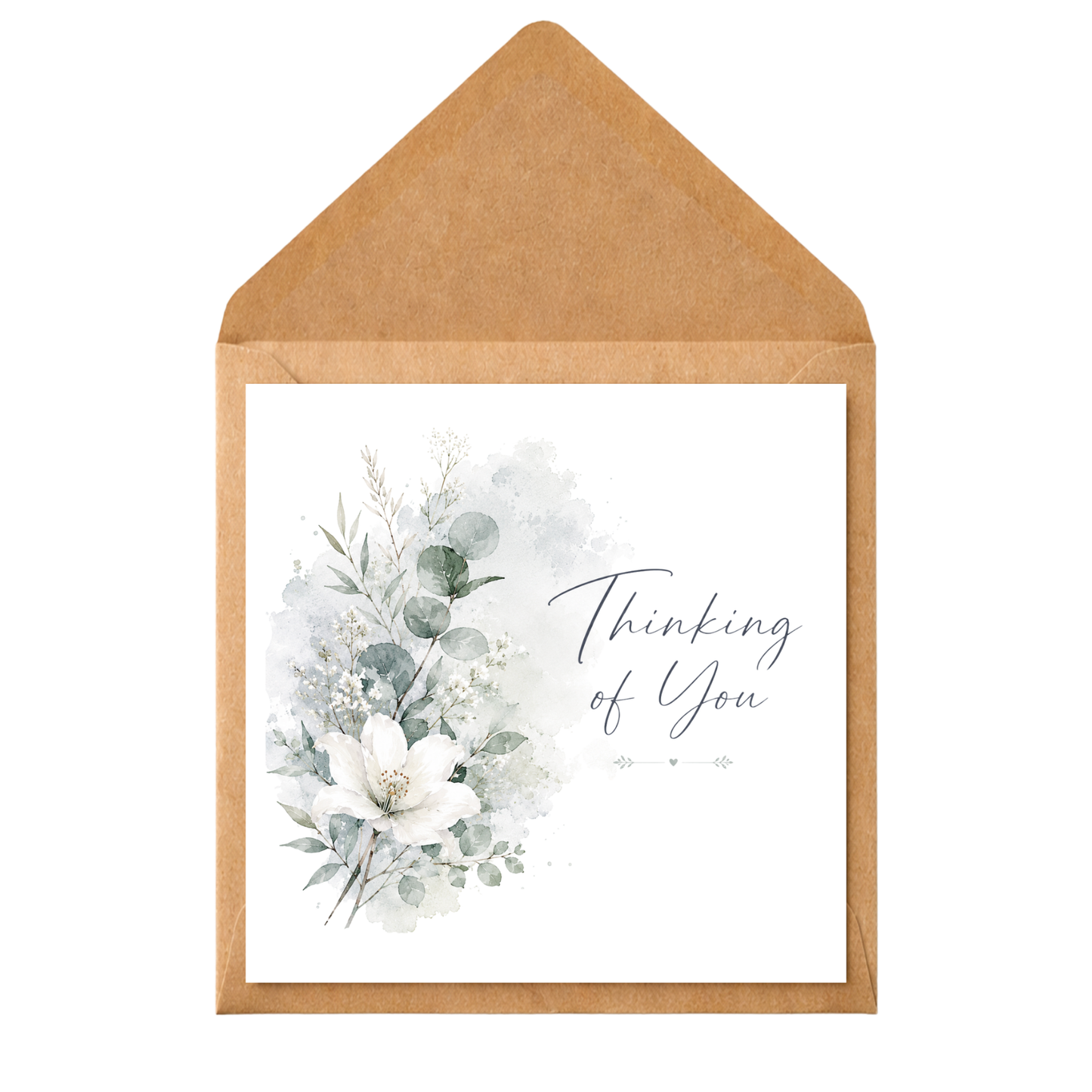 Thinking of You Card | Sympathy Card | Sending Love Card | Watercolour Floral Greeting Card | Bereavement Card | Support Card | Blank Inside