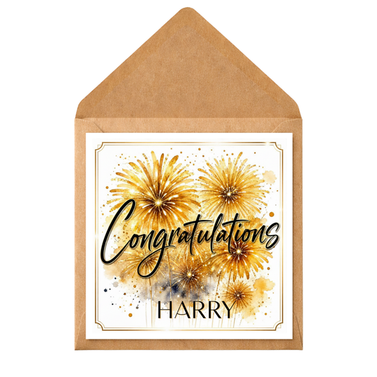 PERSONALised Congratulations Card – Any Name | Celebration Card | Graduation, New Job, Exam Results, Engagement, Achievement Card