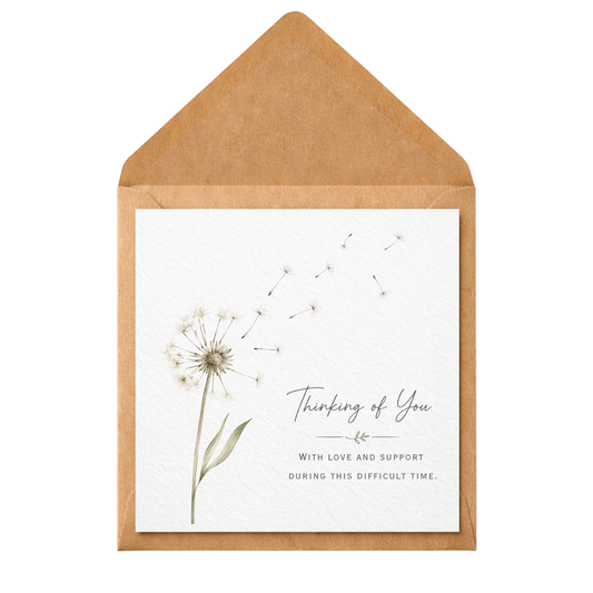 Thinking of You Sympathy Card | With Love & Support During This Difficult Time | Bereavement Card | Condolence Card | Thinking of You Greeting Card