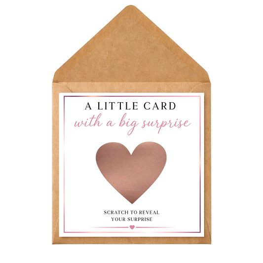 Scratch Off Reveal Card | Personalised Surprise Gift Card | Scratch Heart Card | Gift Reveal Voucher | Custom Surprise Card