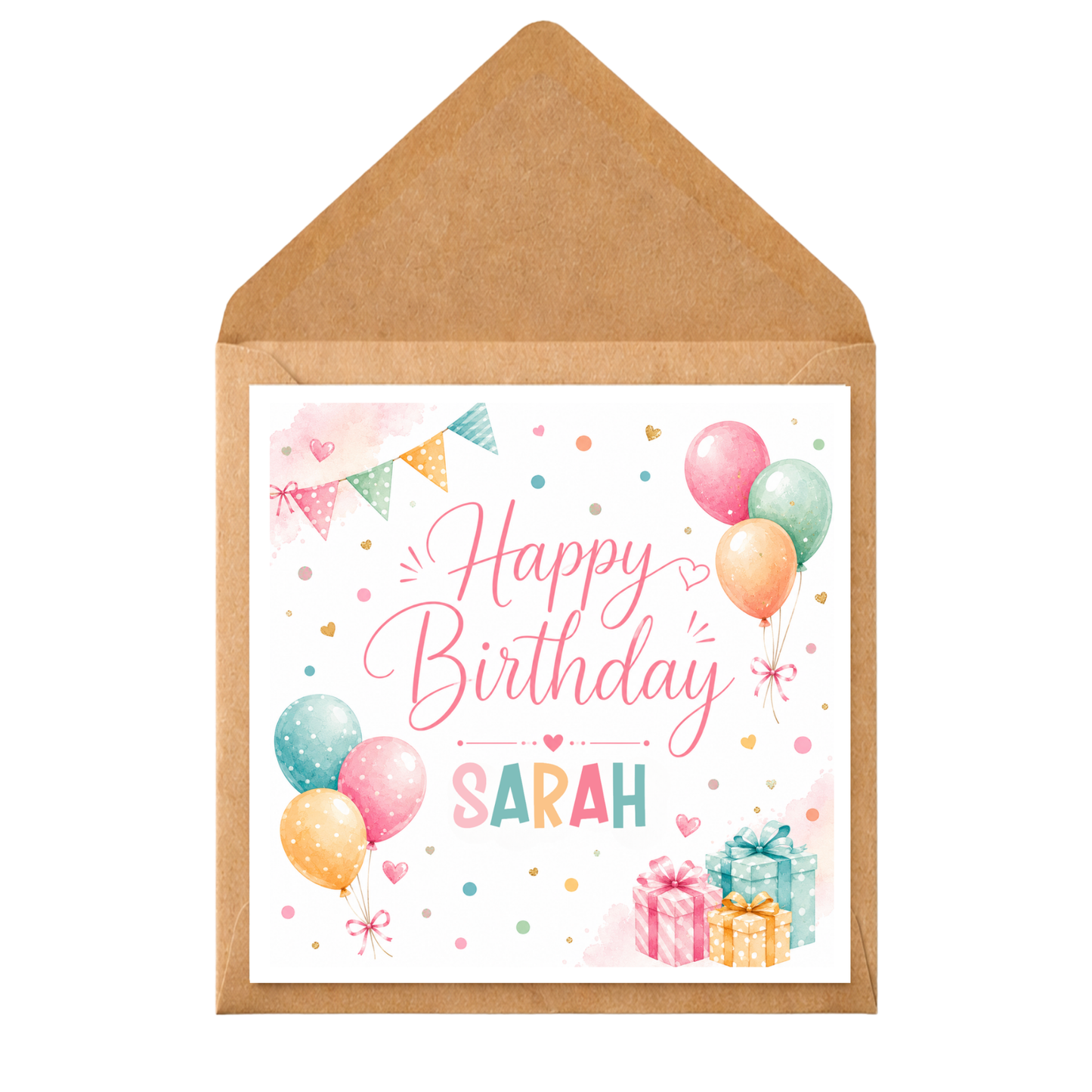 Personalised Happy Birthday Card for Her | Custom Name Birthday Card | Daughter Granddaughter Niece Friend Birthday Card