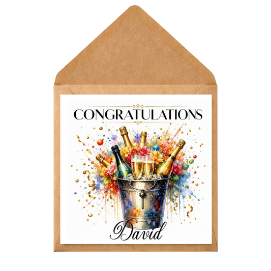 Personalised Congratulations Card – Any Name | Celebration Card | Graduation, New Job, Exam Results, Engagement, Achievement Card