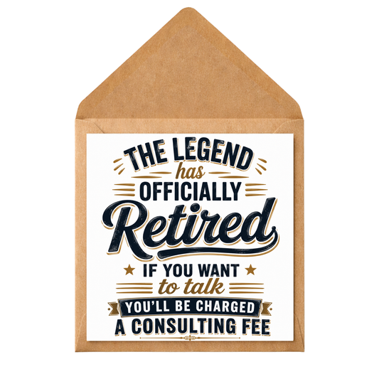 Personalised Retirement Card Funny | The Legend Has Officially Retired Card | Retirement Gift Card for Him Her | Coworker Boss Leaving Card