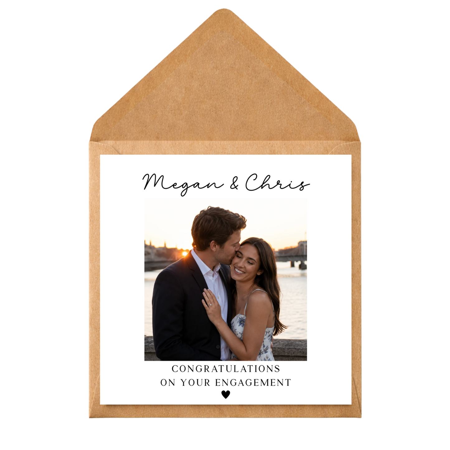 Personalised Photo Engagement Card | Custom Engagement Card with Your Photo | Engagement Congratulations Card | Couple Photo Card