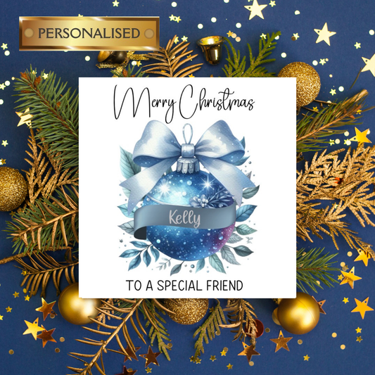 Personalised Christmas Card | Christmas Card for Family & Friends | Special Friend Card | Festive Personalised Greeting