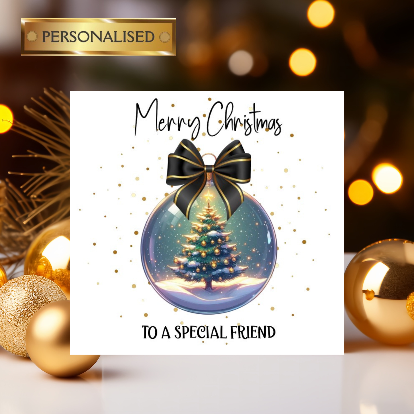 Personalised Christmas Card – Special Friend / Any Name or Relation
