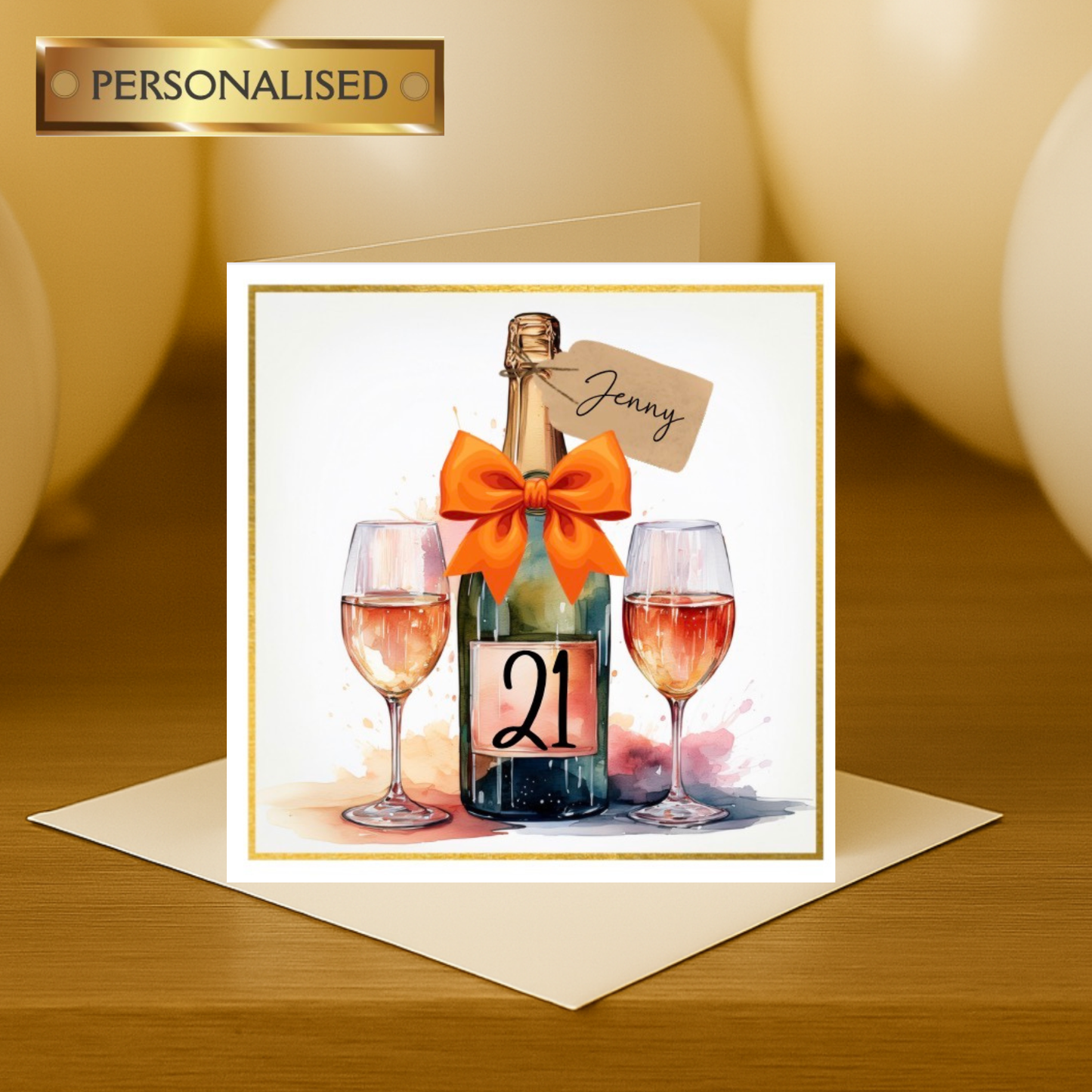 Milestone Birthday Card: 18th, 21st, 30th, 40th, 50th, 60th, 70th, 80th, 90th