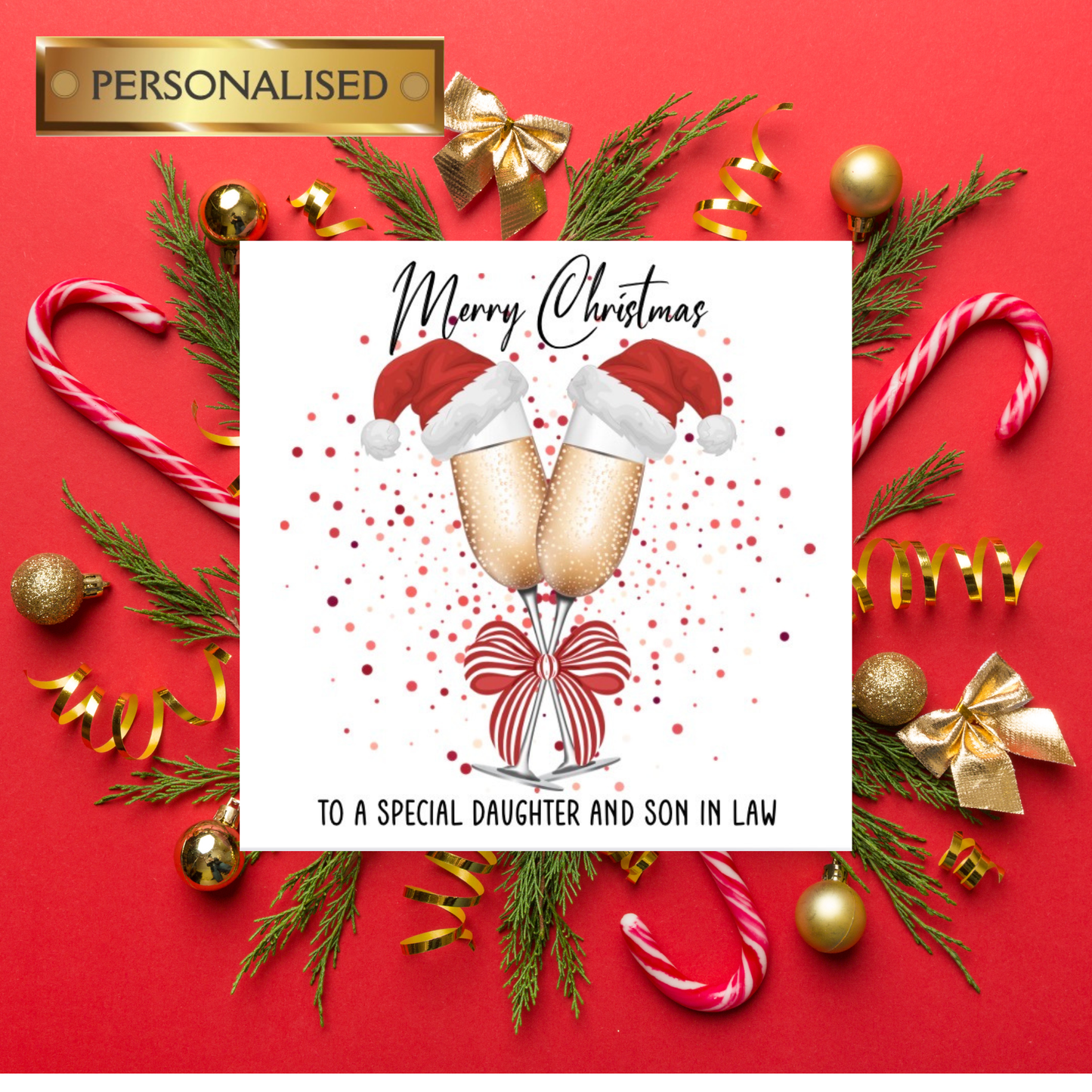 Personalised Christmas Card / Special Son and Daughter in Law / Daughter and Son in Law  / Daughter & Partner / Mum and Dad / Special Couple