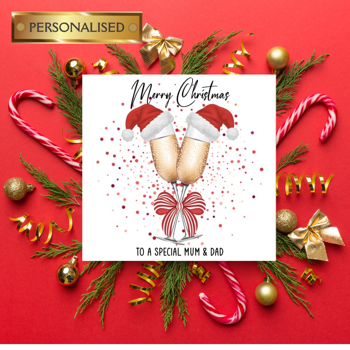 Personalised Christmas Card / Special Son and Daughter in Law / Daughter and Son in Law  / Daughter & Partner / Mum and Dad / Special Couple