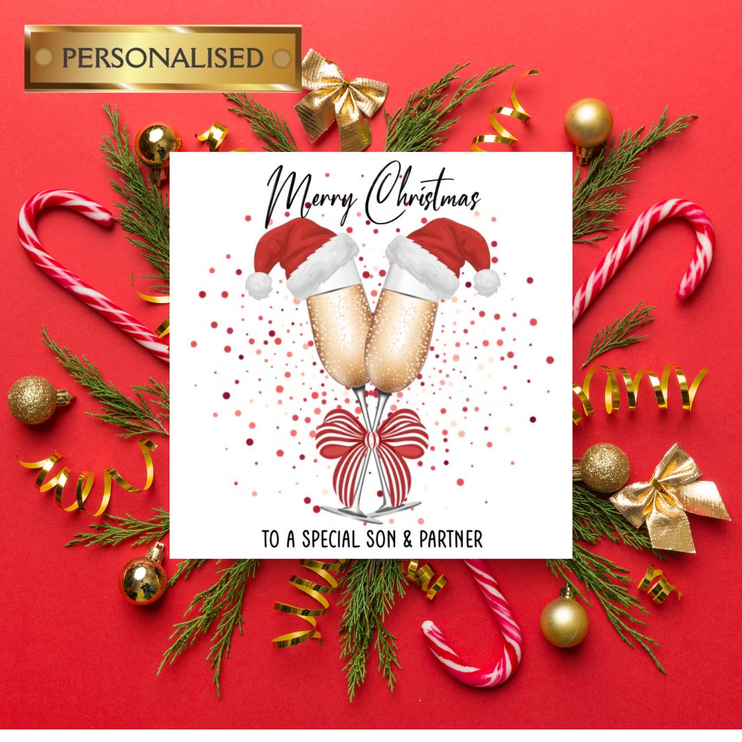 Personalised Christmas Card / Special Son and Daughter in Law / Daughter and Son in Law  / Daughter & Partner / Mum and Dad / Special Couple