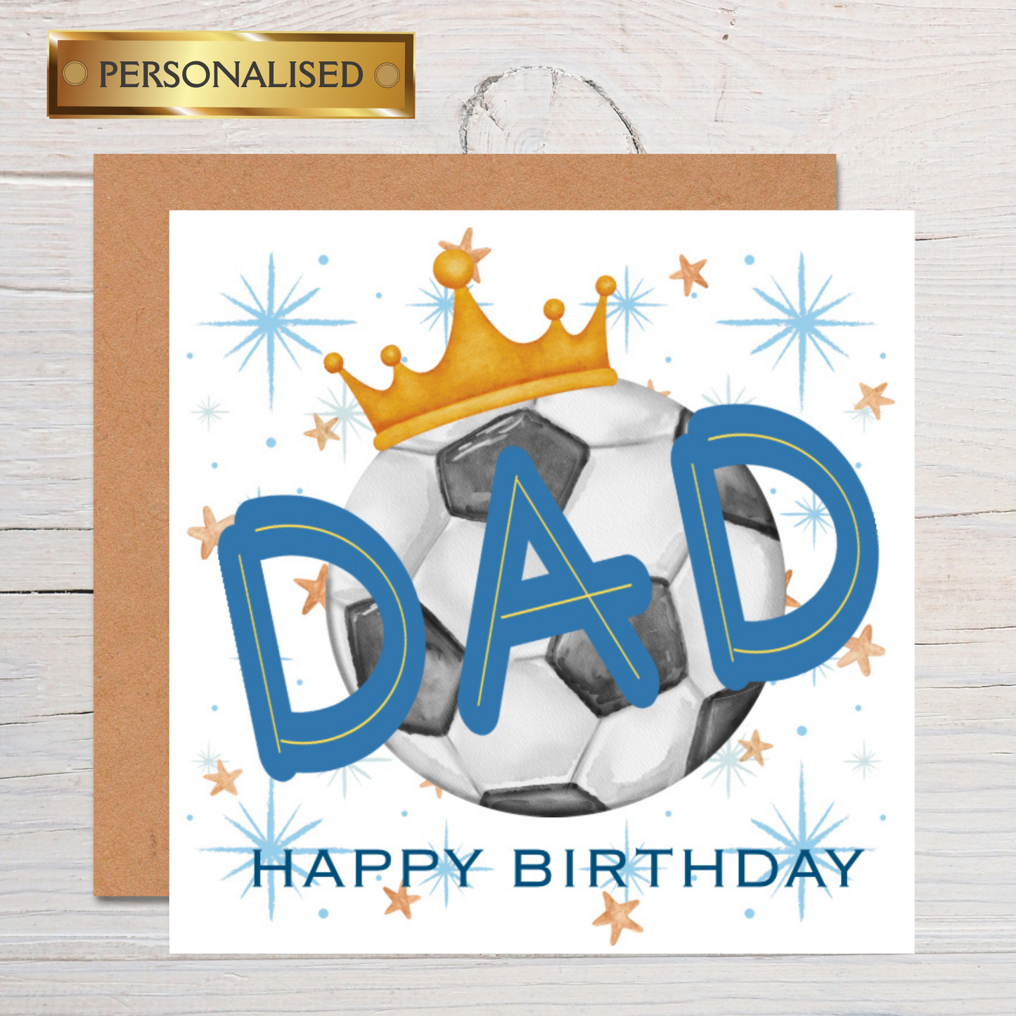 Personalised Dad Birthday Card | Custom Birthday Card for Dad | Any Age & Message | Father’s Birthday Greeting Card