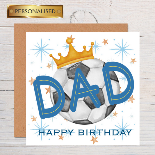 Personalised Dad Birthday Card | Custom Birthday Card for Dad | Any Age & Message | Father’s Birthday Greeting Card