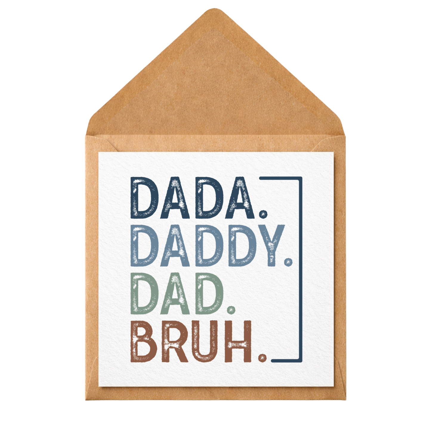 Daddy Daddy Dad Bruh Card | Funny Father’s Day Card | Trendy Dad Birthday Card | Modern Typography Greeting Card | Card for Dad