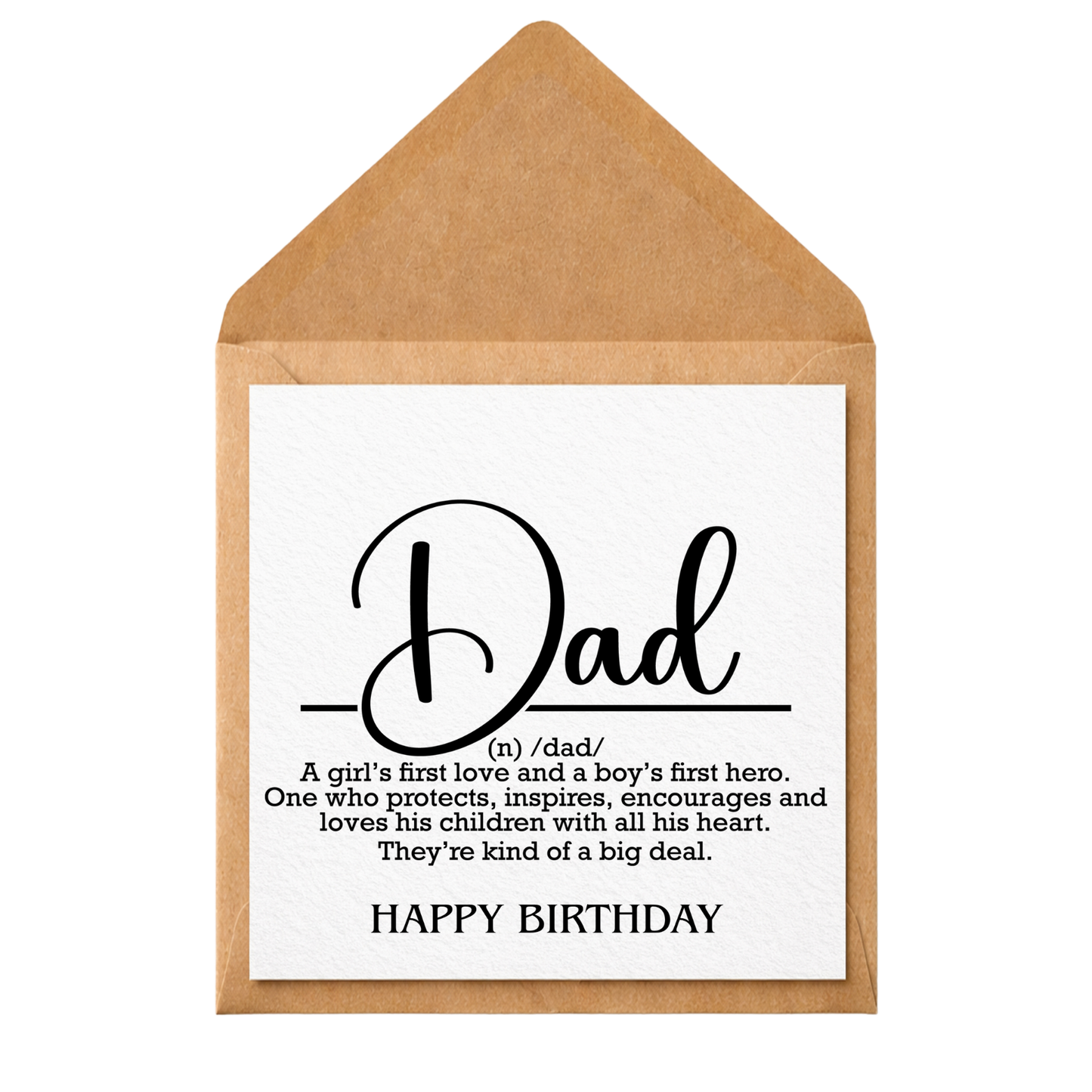 Dad Birthday Card | Special Dad Card | Happy Birthday Dad | Meaningful Dad Birthday Card | Father Birthday Card | Card for Dad from Son Daughter
