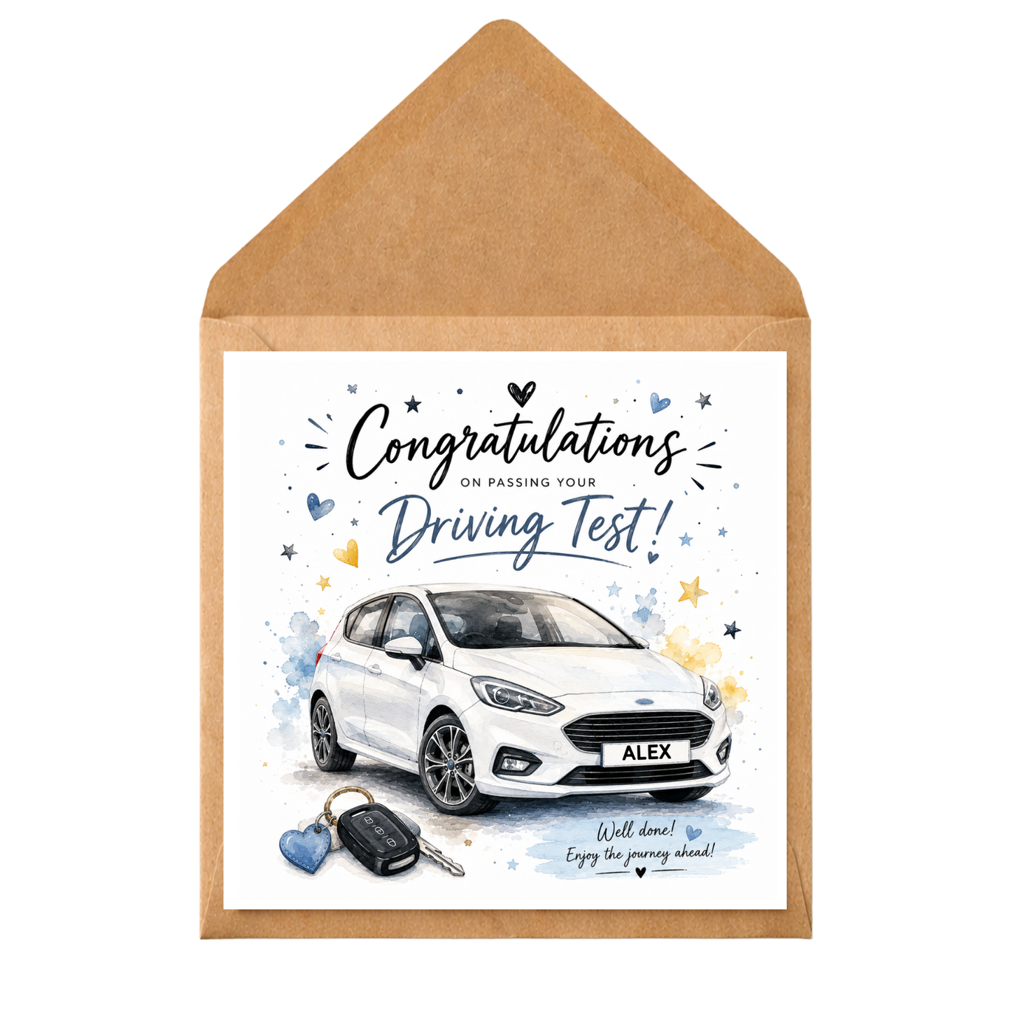 Personalised Passing Driving Test Card  | New Driver Congratulations Card | Learner Driver Gift | First Car Card