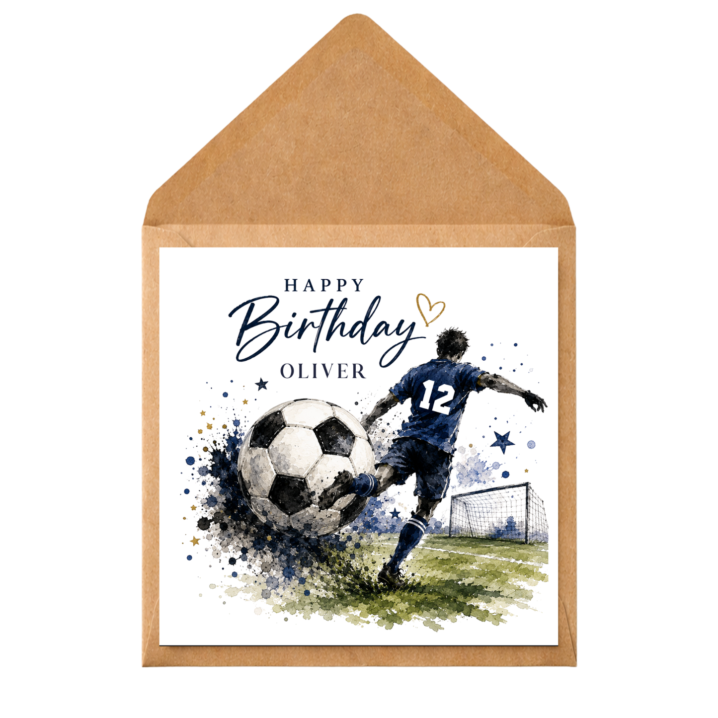 any age card, custom name card, birthday card boy, brother card, grandson, grandson card, nephew card, son birthday card, birthday card, football, football card, kids football card, personalised