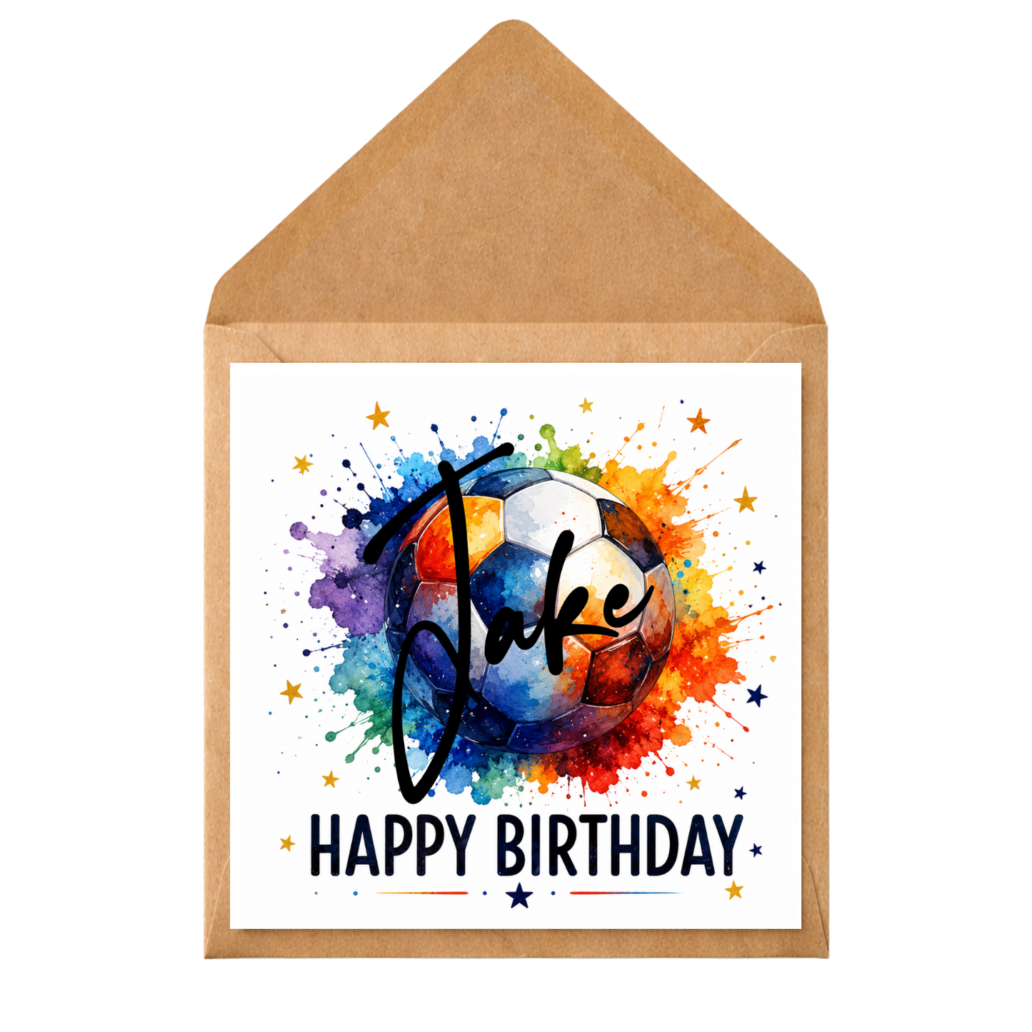 Personalised Football Birthday Card | Custom Name Soccer Card | Football Fan Birthday Card | Boys Birthday Card | Sports Birthday Card | Any Name Card