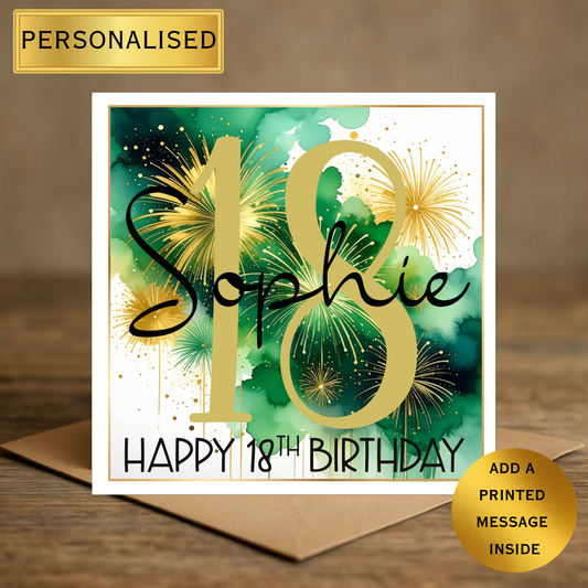 Personalised Milestone Birthday Card – Any Age, Any Name