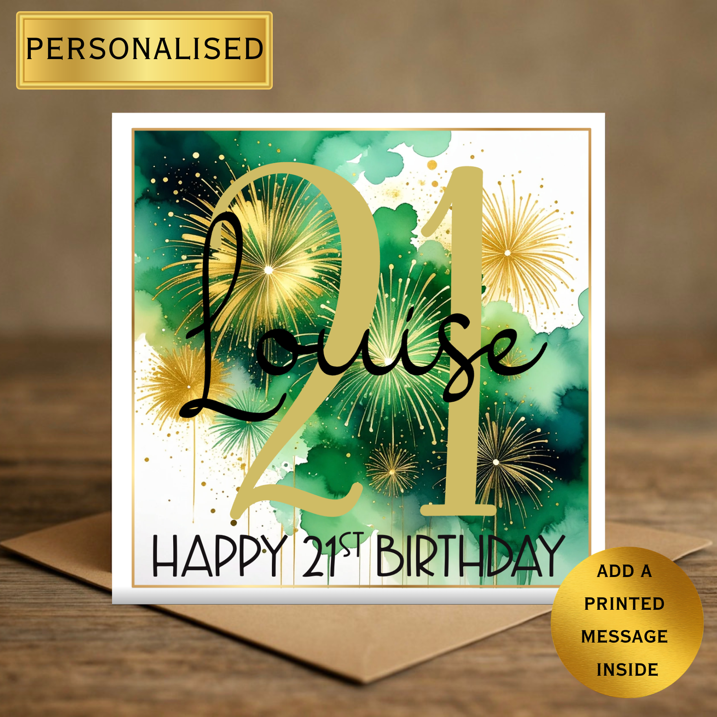Personalised Milestone Birthday Card – Any Age, Any Name