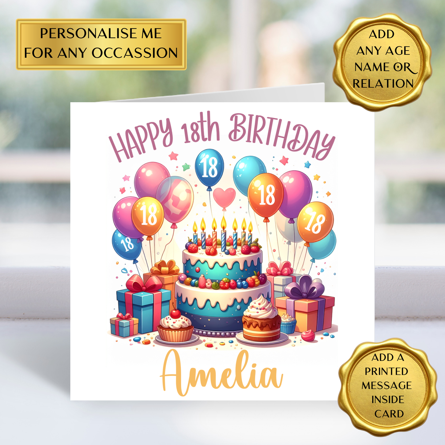 Personalised Birthday Card Any Age Name | Milestone Birthday Card | Custom 18th 21st 30th 40th