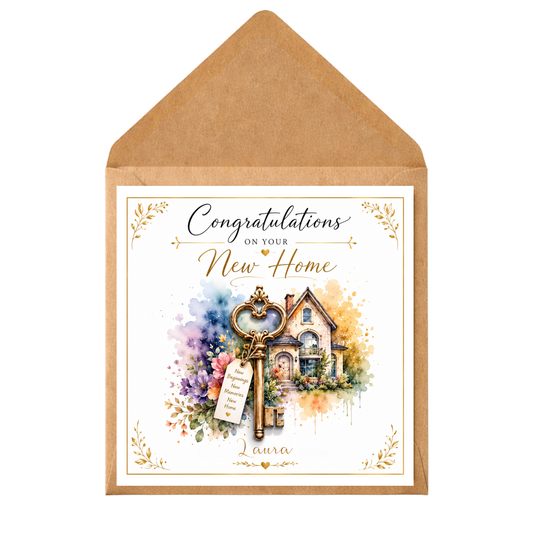 Personalised New Home Card – Congratulations on Your New House