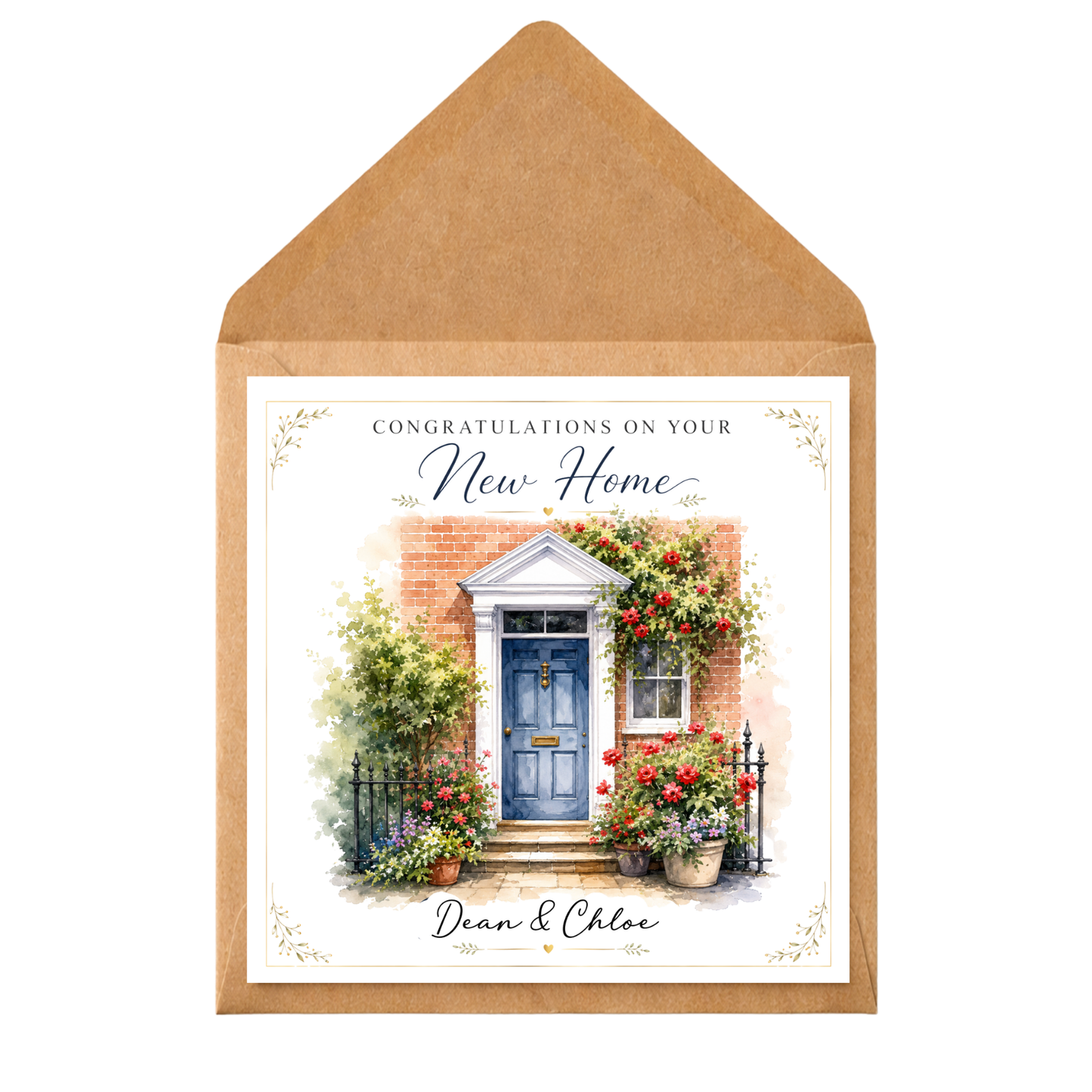 Personalised New Home Card – Congratulations On Your New Home Card – Housewarming Card – Custom Names New House Card – Moving House Card