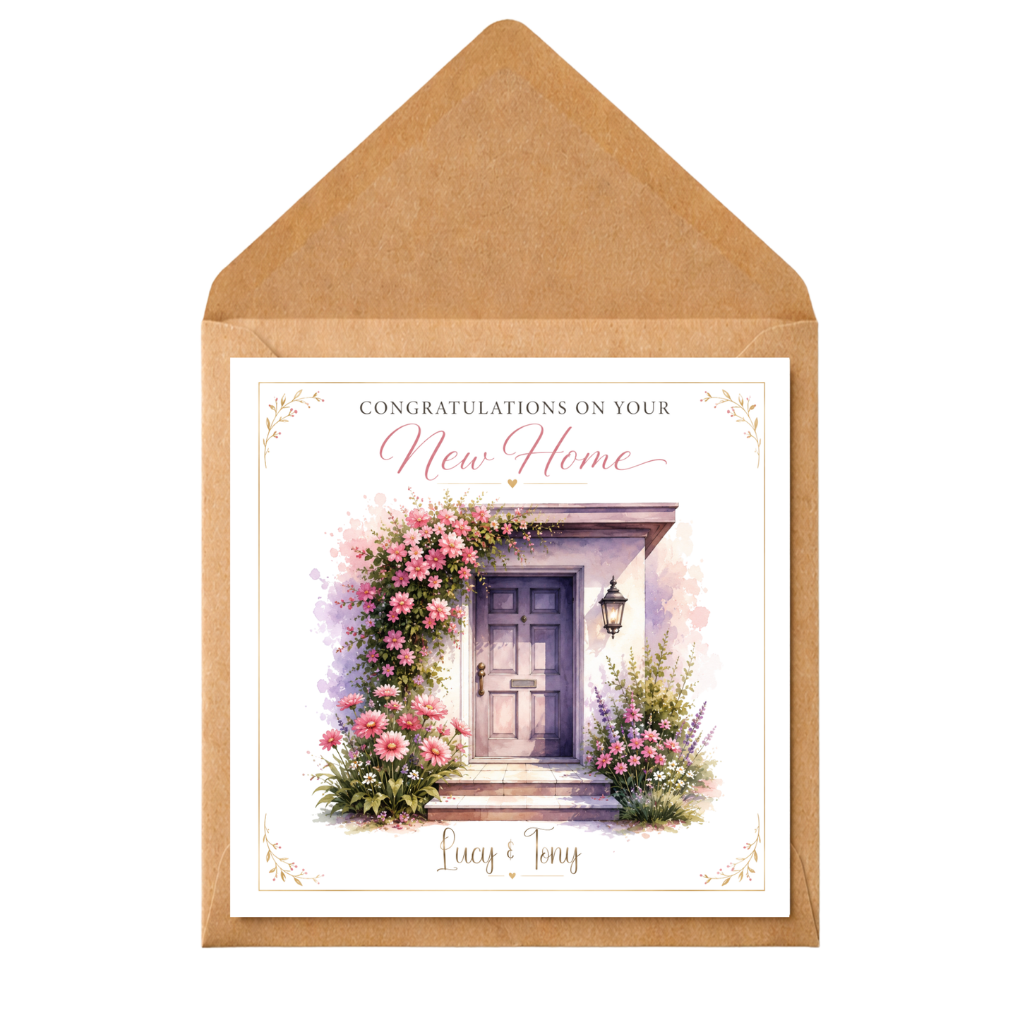 Personalised New Home Card, Congratulations On Your New Home Card, Housewarming Card, Custom Names New House Card, Moving House Card